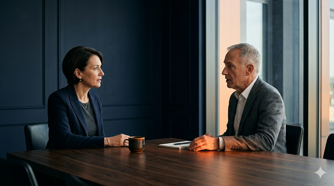 Strategisch gesprek tussen partner en klant